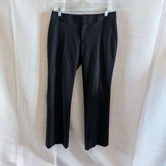 Banana Republic Martin Fit Petite Black Wool Trousers Size 6P - Picture 1 of 9